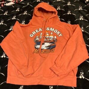 Orange Graphic Hoodie